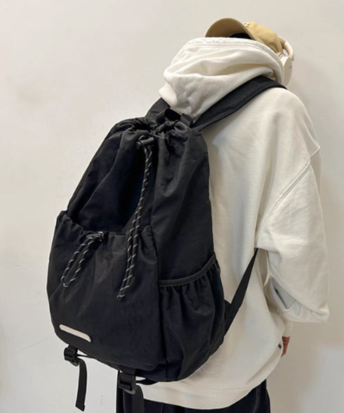 リュックサック ドローストリング 大容量 カジュアル ナイロン バックパック 男女兼用 おしゃれ 巾着リュックサック 旅行遠足 軽量バッグ アウトドア ストリート 88CXH-102